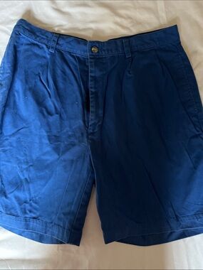 Izod Navy Flat-Front Men's Shorts